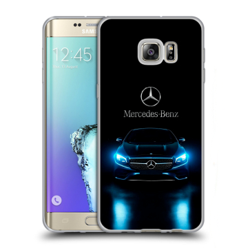 Пластиковый чехол на Samsung Galaxy S6 Edge Plus с принтом Mercedes Мерседес