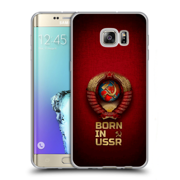 Пластиковый чехол на Samsung Galaxy S6 Edge Plus с принтом Флаг Герб СССР Пластиковый чехол на Samsung Galaxy S6 Edge Plus с принтом Флаг Герб СССР