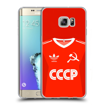 Пластиковый чехол на Samsung Galaxy S6 Edge Plus с принтом Флаг Герб СССР Пластиковый чехол на Samsung Galaxy S6 Edge Plus с принтом Флаг Герб СССР