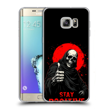 Пластиковый чехол на Samsung Galaxy S6 Edge Plus с принтом смешной скелет Пластиковый чехол на Samsung Galaxy S6 Edge Plus с принтом смешной скелет