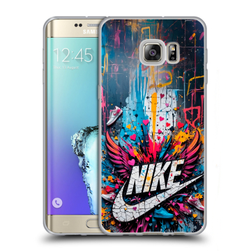 Пластиковый чехол на Samsung Galaxy S6 Edge Plus с принтом Nike Найк Пластиковый чехол на Samsung Galaxy S6 Edge Plus с принтом Nike Найк