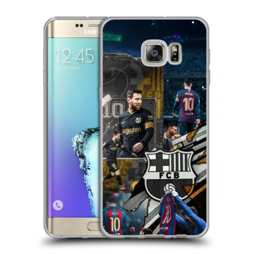 Пластиковый чехол на Samsung Galaxy S6 Edge Plus с принтом Messi Barcelona Пластиковый чехол на Samsung Galaxy S6 Edge Plus с принтом Messi Barcelona