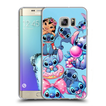 Пластиковый чехол на Samsung Galaxy S6 Edge Plus с принтом Лило и Стич