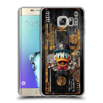 Пластиковый чехол на Samsung Galaxy S6 Edge Plus с принтом Дональд Дак Доллар Пластиковый чехол на Samsung Galaxy S6 Edge Plus с принтом Дональд Дак Доллар