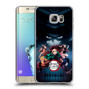 Пластиковый чехол на Samsung Galaxy S6 Edge Plus с принтом Demon Slayer Клинок рассекающий демонов Пластиковый чехол на Samsung Galaxy S6 Edge Plus с принтом Demon Slayer Клинок рассекающий демонов