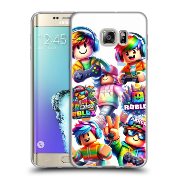 Пластиковый чехол на Samsung Galaxy S6 Edge Plus с принтом Roblox Роблокс
