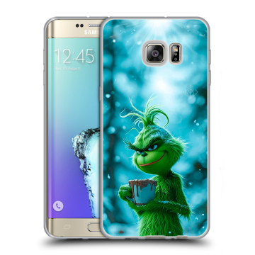 Пластиковый чехол на Samsung Galaxy S6 Edge Plus с принтом Новый год гринч Пластиковый чехол на Samsung Galaxy S6 Edge Plus с принтом Новый год гринч