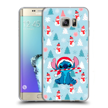 Пластиковый чехол на Samsung Galaxy S6 Edge Plus с принтом Стич Новый год Пластиковый чехол на Samsung Galaxy S6 Edge Plus с принтом Стич Новый год