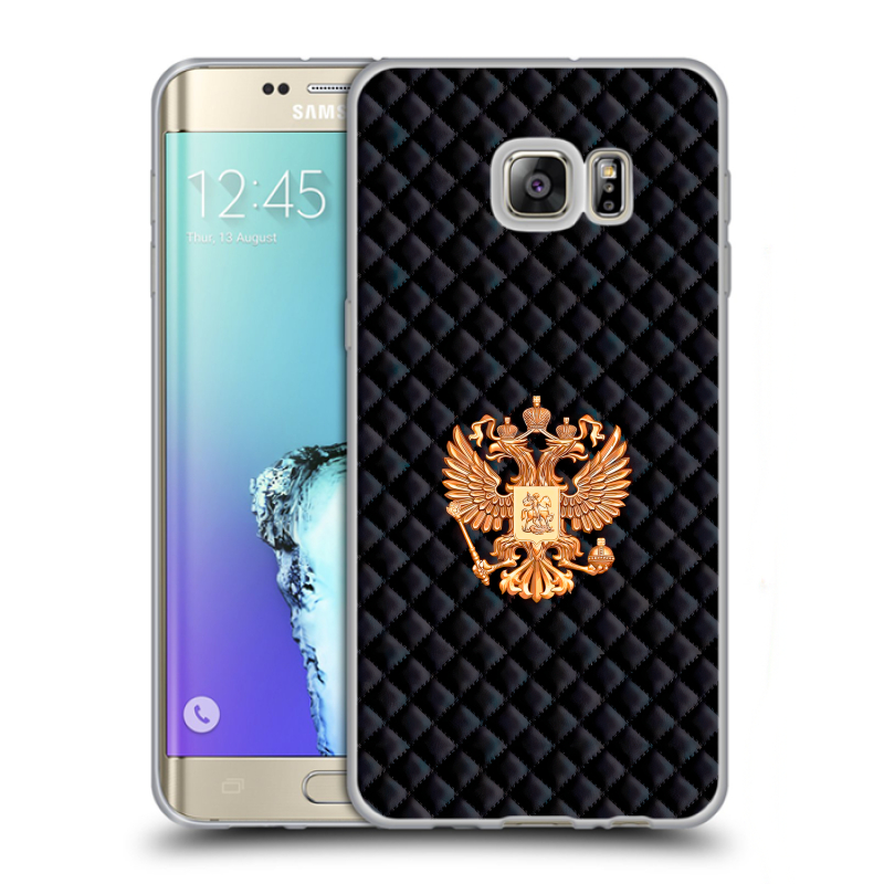 Пластиковый чехол на Samsung Galaxy S6 Edge Plus с принтом Герб России принт Пластиковый чехол на Samsung Galaxy S6 Edge Plus с принтом Герб России принт