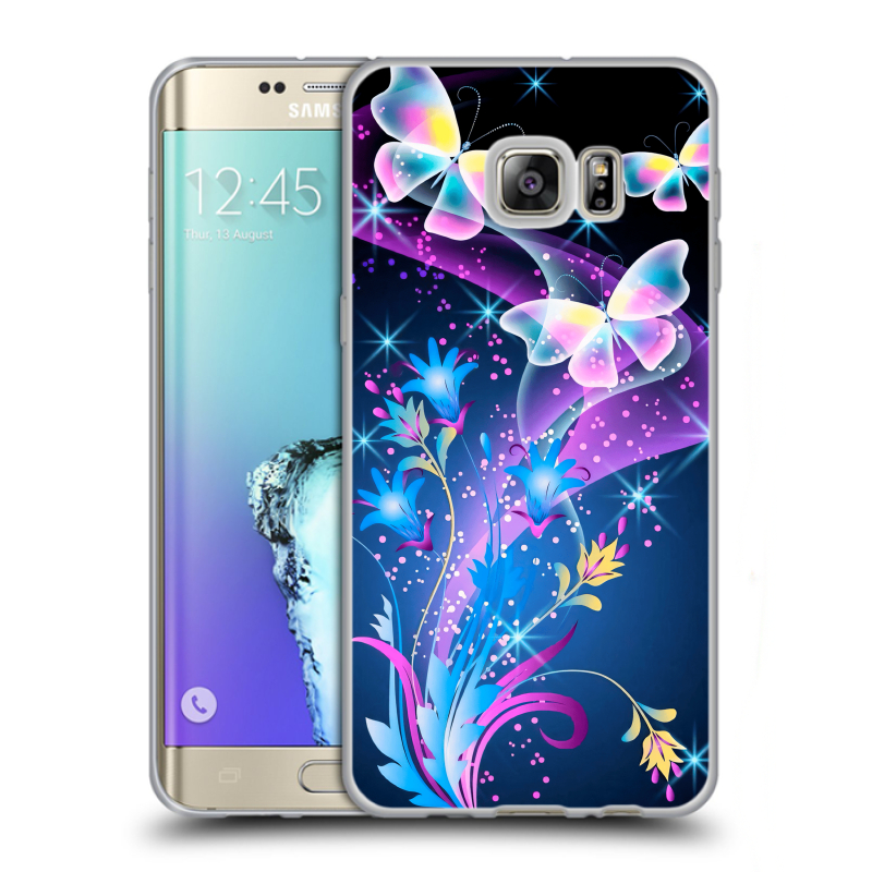Пластиковый чехол на Samsung Galaxy S6 Edge Plus с принтом Бабочки Пластиковый чехол на Samsung Galaxy S6 Edge Plus с принтом Бабочки