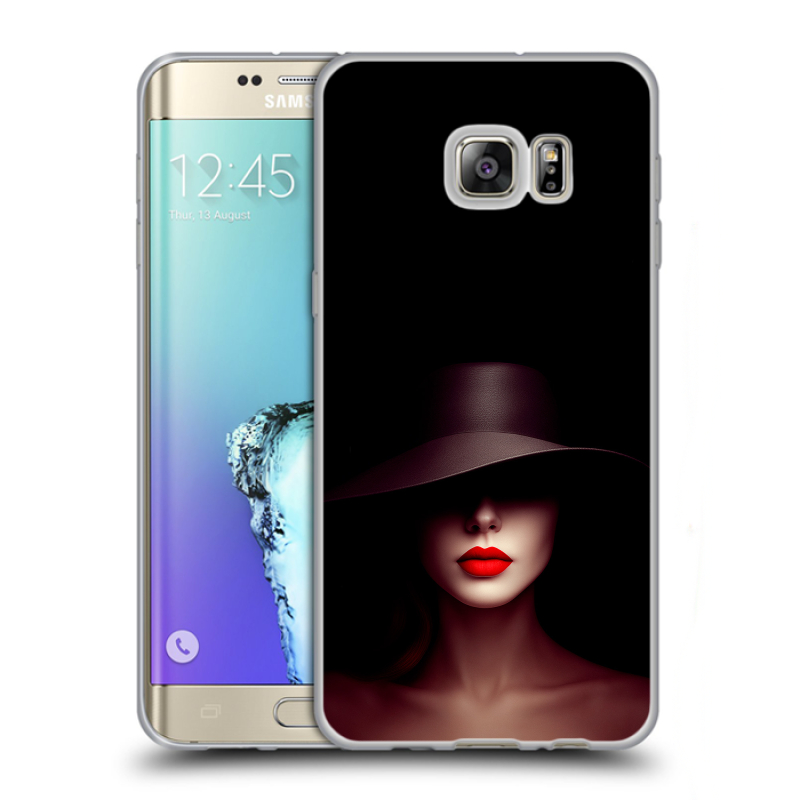 Пластиковый чехол на Samsung Galaxy S6 Edge Plus с принтом Девушка в шляпе Пластиковый чехол на Samsung Galaxy S6 Edge Plus с принтом Девушка в шляпе