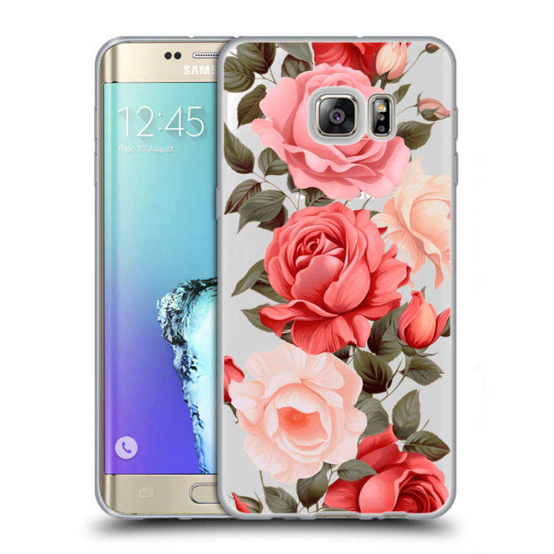 Пластиковый чехол на Samsung Galaxy S6 Edge Plus с принтом Розы Пластиковый чехол на Samsung Galaxy S6 Edge Plus с принтом Розы