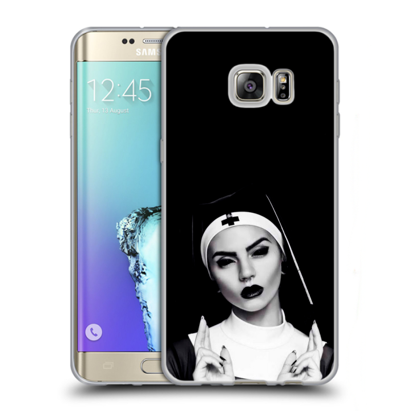 Пластиковый чехол на Samsung Galaxy S6 Edge Plus с принтом монашка Пластиковый чехол на Samsung Galaxy S6 Edge Plus с принтом монашка