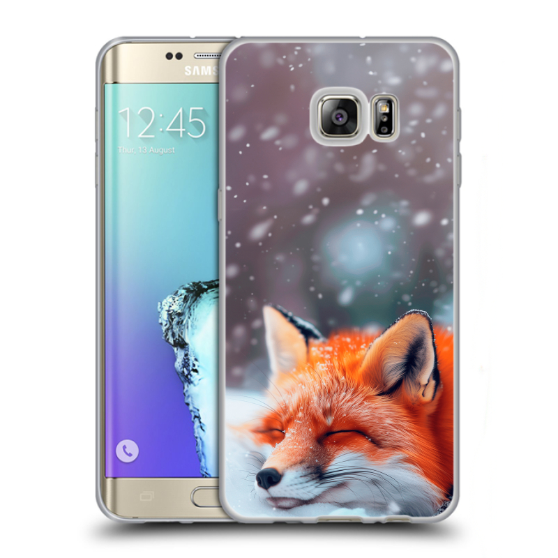 Пластиковый чехол на Samsung Galaxy S6 Edge Plus с принтом лиса Пластиковый чехол на Samsung Galaxy S6 Edge Plus с принтом лиса