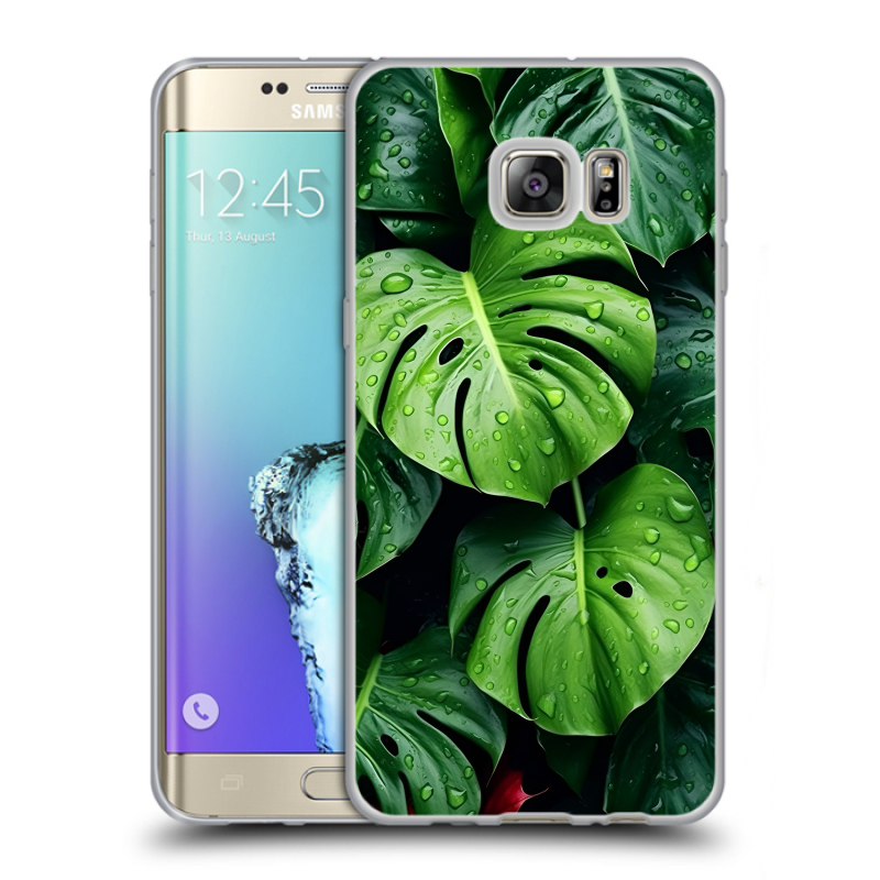 Пластиковый чехол на Samsung Galaxy S6 Edge Plus с принтом Листья Пластиковый чехол на Samsung Galaxy S6 Edge Plus с принтом Листья