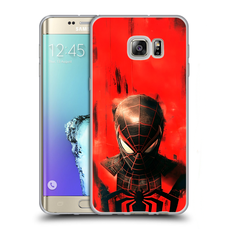 Пластиковый чехол на Samsung Galaxy S6 Edge Plus с принтом человек паук spiderman Пластиковый чехол на Samsung Galaxy S6 Edge Plus с принтом человек паук spiderman