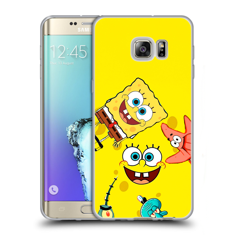 Пластиковый чехол на Samsung Galaxy S6 Edge Plus с принтом Спанч боб Спанчбоб Пластиковый чехол на Samsung Galaxy S6 Edge Plus с принтом Спанч боб Спанчбоб