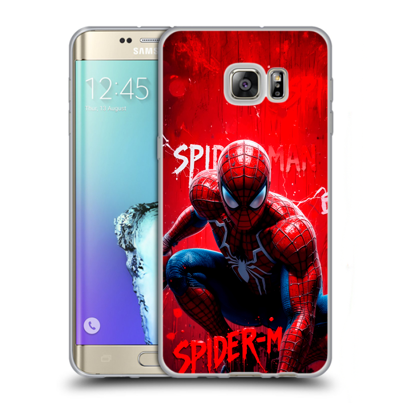 Пластиковый чехол на Samsung Galaxy S6 Edge Plus с принтом Spiderman Человек паук Пластиковый чехол на Samsung Galaxy S6 Edge Plus с принтом Spiderman Человек паук