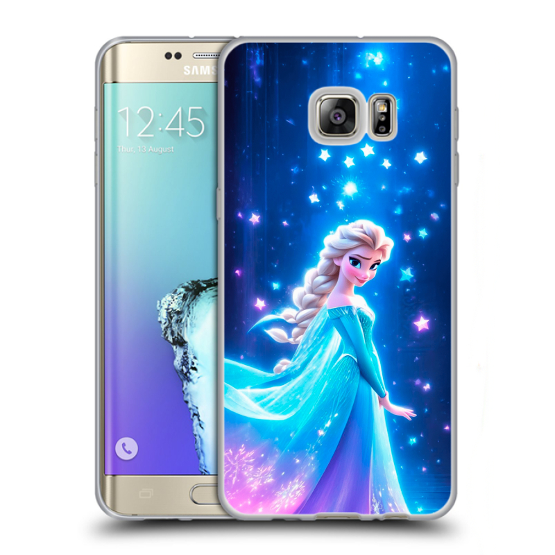 Пластиковый чехол на Samsung Galaxy S6 Edge Plus с принтом Холодное сердце Frozen Пластиковый чехол на Samsung Galaxy S6 Edge Plus с принтом Холодное сердце Frozen