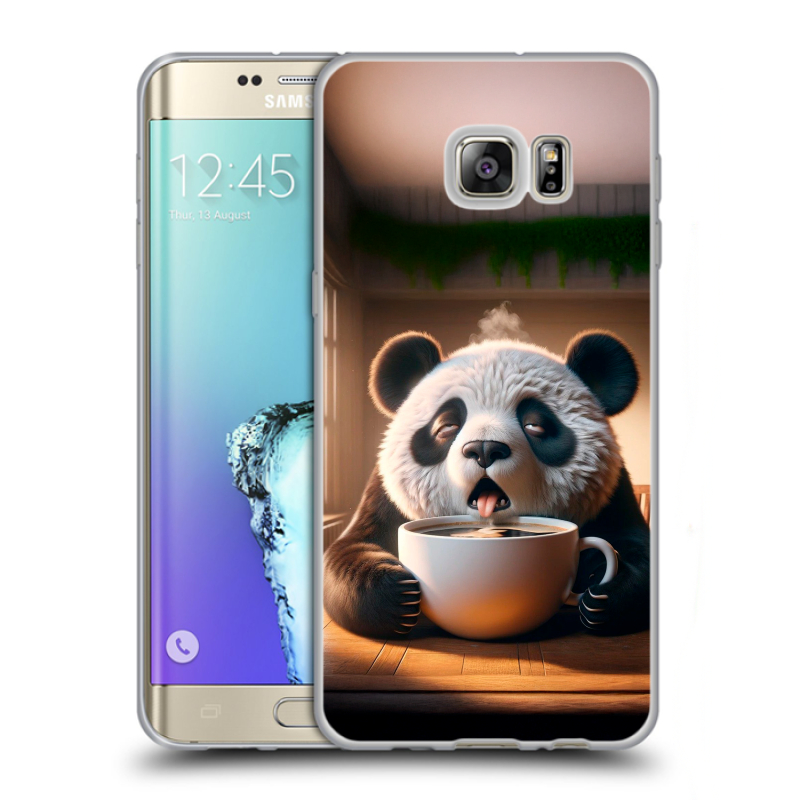 Пластиковый чехол на Samsung Galaxy S6 Edge Plus с принтом смешная панда Пластиковый чехол на Samsung Galaxy S6 Edge Plus с принтом смешная панда