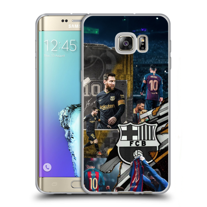 Пластиковый чехол на Samsung Galaxy S6 Edge Plus с принтом Messi Barcelona Пластиковый чехол на Samsung Galaxy S6 Edge Plus с принтом Messi Barcelona