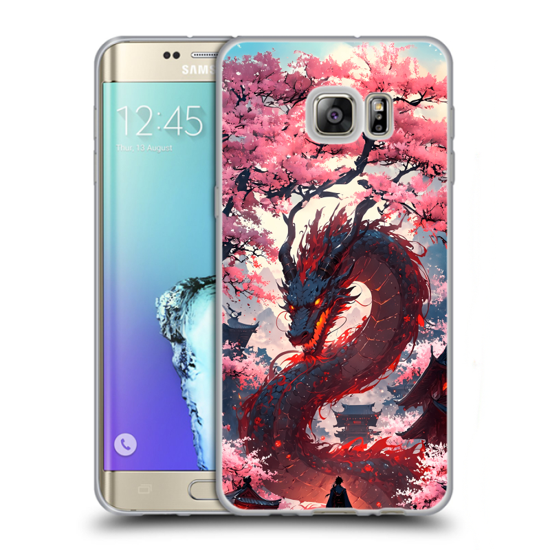 Пластиковый чехол на Samsung Galaxy S6 Edge Plus с принтом Дракон Японский Пластиковый чехол на Samsung Galaxy S6 Edge Plus с принтом Дракон Японский