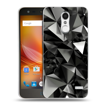 Пластиковый чехол на ZTE Blade X5 с принтом Черные кристаллы