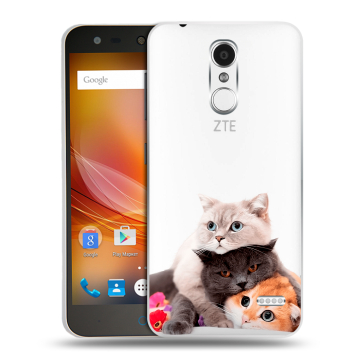 Пластиковый чехол на ZTE Blade X5 с принтом Кошки
