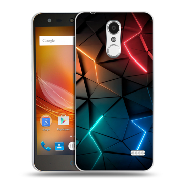 Пластиковый чехол на ZTE Blade X5 с принтом Абстракция неон