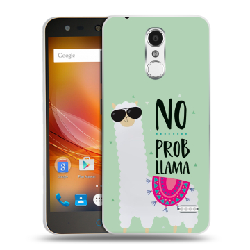 Пластиковый чехол на ZTE Blade X5 с принтом Лама