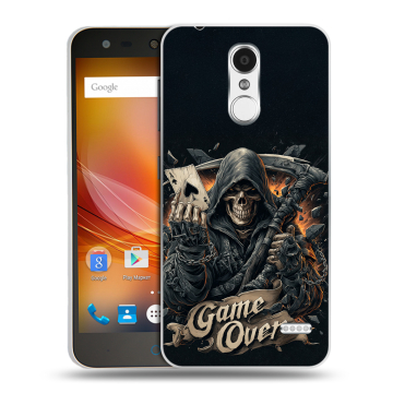 Пластиковый чехол на ZTE Blade X5 с принтом Скелет карты