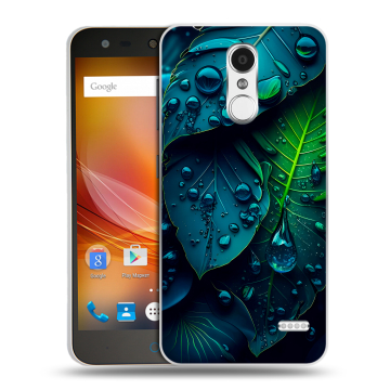 Пластиковый чехол на ZTE Blade X5 с принтом Листья