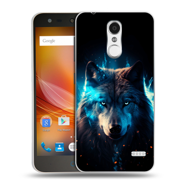 Пластиковый чехол на ZTE Blade X5 с принтом Волк ночной Пластиковый чехол на ZTE Blade X5 с принтом Волк ночной