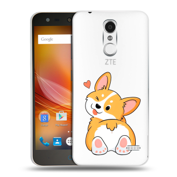 Пластиковый чехол на ZTE Blade X5 с принтом Корги Пластиковый чехол на ZTE Blade X5 с принтом Корги