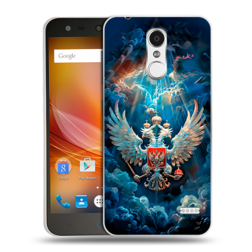Пластиковый чехол на ZTE Blade X5 с принтом Герб флаг России Пластиковый чехол на ZTE Blade X5 с принтом Герб флаг России