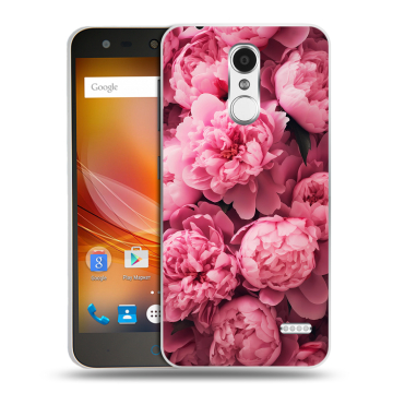 Пластиковый чехол на ZTE Blade X5 с принтом цветы пионы Пластиковый чехол на ZTE Blade X5 с принтом цветы пионы