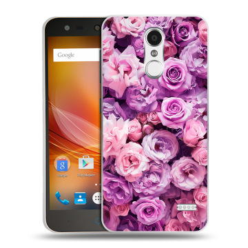 Пластиковый чехол на ZTE Blade X5 с принтом лавандовые розы