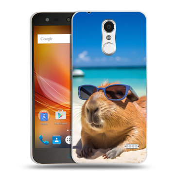 Пластиковый чехол на ZTE Blade X5 с принтом Капибара Пластиковый чехол на ZTE Blade X5 с принтом Капибара