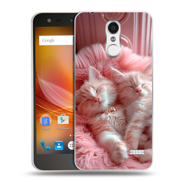 Пластиковый чехол на ZTE Blade X5 с принтом котята котики