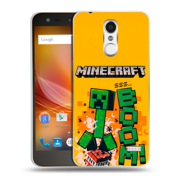 Пластиковый чехол на ZTE Blade X5 с принтом Майнкрафт Minecraft Пластиковый чехол на ZTE Blade X5 с принтом Майнкрафт Minecraft