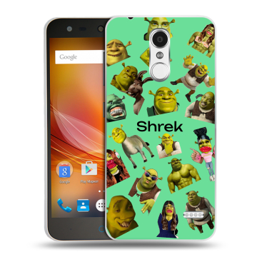 Пластиковый чехол на ZTE Blade X5 с принтом Шрек Shrek