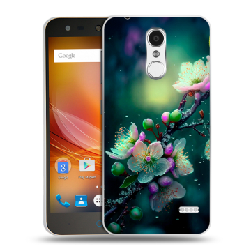 Пластиковый чехол на ZTE Blade X5 с принтом Цветы и мрамор Пластиковый чехол на ZTE Blade X5 с принтом Цветы и мрамор