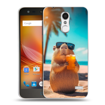 Пластиковый чехол на ZTE Blade X5 с принтом Капибара Пластиковый чехол на ZTE Blade X5 с принтом Капибара