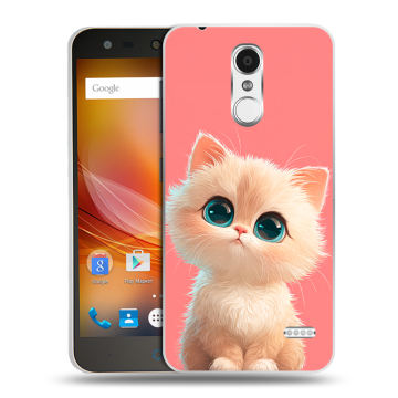 Пластиковый чехол на ZTE Blade X5 с принтом Розовый котенок