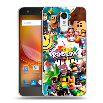 Пластиковый чехол на ZTE Blade X5 с принтом Roblox Роблокс