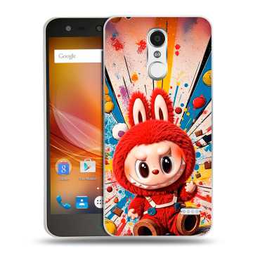 Пластиковый чехол на ZTE Blade X5 с принтом Labubu Лабубу Пластиковый чехол на ZTE Blade X5 с принтом Labubu Лабубу