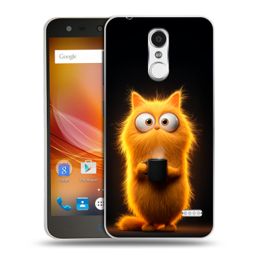 Пластиковый чехол на ZTE Blade X5 с принтом Смешной кот Пластиковый чехол на ZTE Blade X5 с принтом Смешной кот
