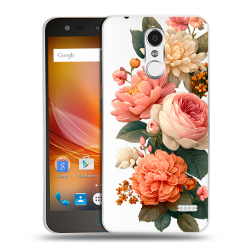 Пластиковый чехол на ZTE Blade X5 с принтом цветы