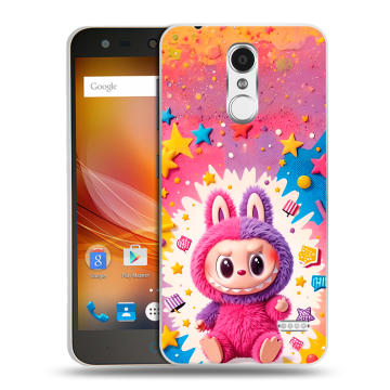 Пластиковый чехол на ZTE Blade X5 с принтом Labubu Лабубу Пластиковый чехол на ZTE Blade X5 с принтом Labubu Лабубу
