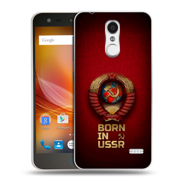 Пластиковый чехол на ZTE Blade X5 с принтом Флаг Герб СССР